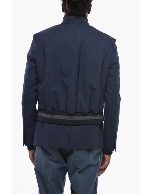 오프화이트 [해외직구] 오프화이트 수트 자켓 OMEN079F23FAB0024747 Blue 착용컷