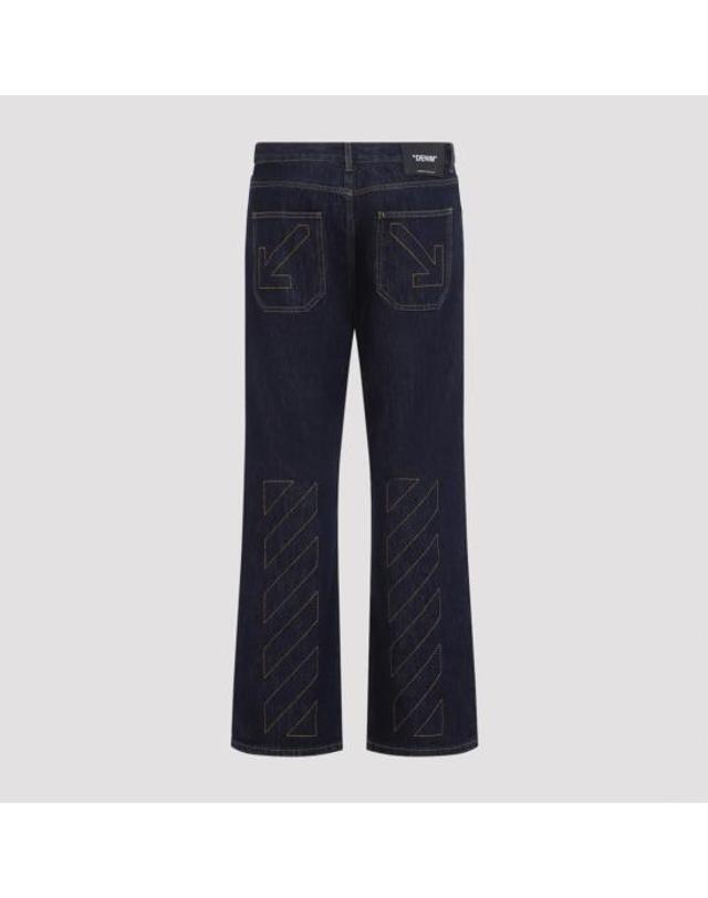 오프화이트 [해외직구] 26FW 오프화이트 데님 팬츠 44MYA18JF26D004460 RAW INDIGO 착용컷