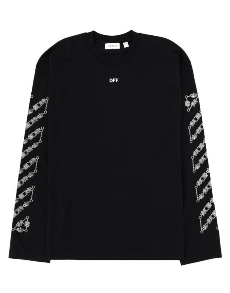 [해외] 26SS 오프화이트 긴팔 티셔츠 44MAB09C S26J001001 BLACK EBNMXX76179