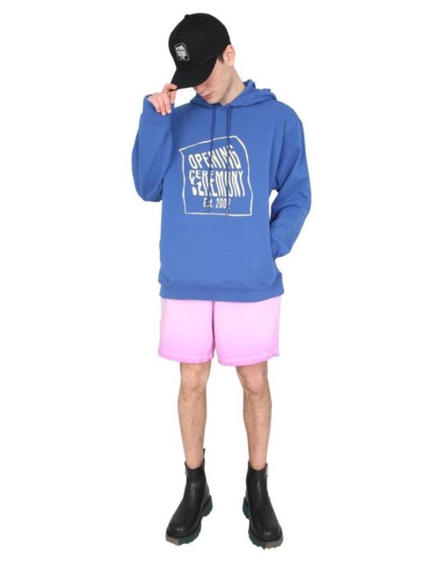 오프닝 세레모니 [해외직구] 21SS 오프닝세레모니 후드 티셔츠 YMBB007 S21FLE0024717 Blue 착용컷