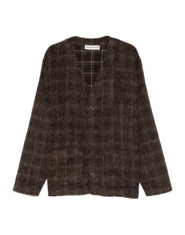 [해외직구] 26FW 아워레가시 가디건 도르프 체크 헤어리 울 M4256CD DORFCHECKHAIRYWOOL BROWN