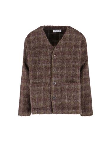 [해외직구] 25FW 아워레가시 가디건 도르프 체크 헤어리 울 M4256CDDORF CHECK HAIRY WOOL Brown