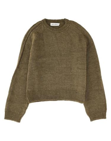 [해외직구] 25FW 아워레가시 트루 라운드넥 플러쉬 M4253TF FLUSHGREENRUSTICWOOLSILK