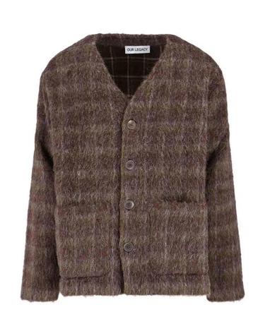 [해외직구] 25FW 아워레가시 가디건 도르프 체크 헤어리 울 M4256CDDORFCHECKHAIRYWOOL Brown
