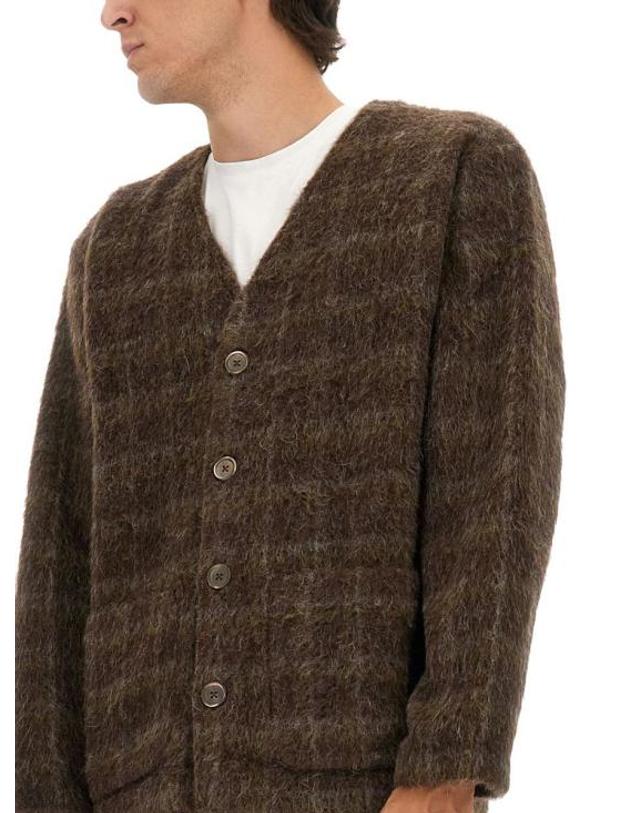 아워 레가시 [해외직구] 25FW 아워레가시 가디건 도르프 체크 헤어리 울 M4256CD DORF CHECK HAIRY WOOL Brown 착용컷