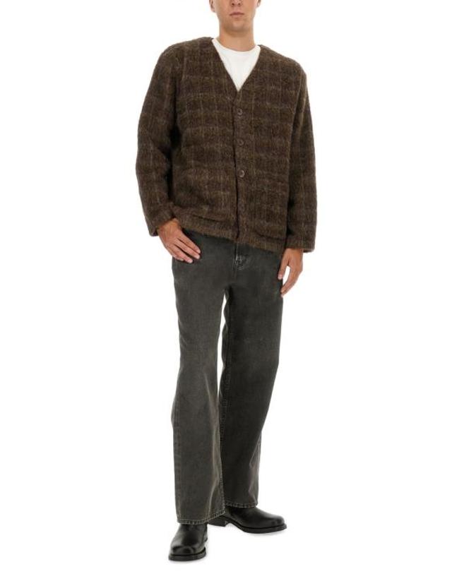 아워 레가시 [해외직구] 26FW 아워레가시 가디건 도르프 체크 헤어리 울 M4256CD DORFCHECKHAIRYWOOL BROWN 착용컷