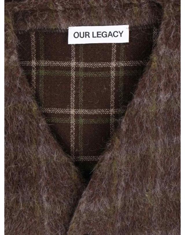 아워 레가시 [해외직구] 25FW 아워레가시 가디건 도르프 체크 헤어리 울 M4256CDDORF CHECK HAIRY WOOL Brown 착용컷