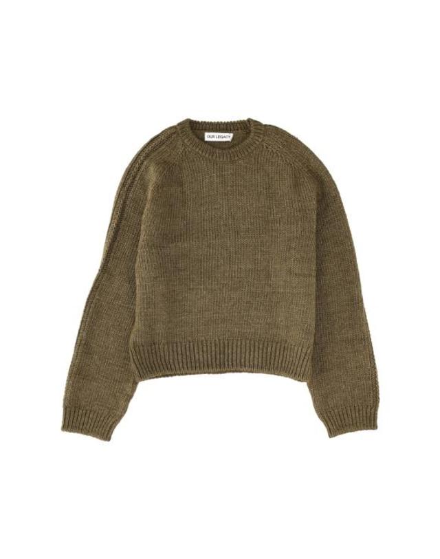 아워 레가시 [해외직구] 25FW 아워레가시 트루 라운드넥 플러쉬 M4253TF FLUSHGREENRUSTICWOOLSILK 착용컷