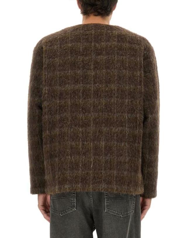 아워 레가시 [해외직구] 아워레가시 가디건 도르프 체크 헤어리 울 M4256CD DORFCHECKHAIRYWOOL Brown 착용컷