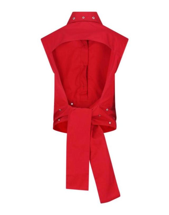 아워 레가시 [해외직구] 25FW 아워레가시 거들 탑 W4252GLRLIPSTICKREDSUPERPOPLIN 착용컷