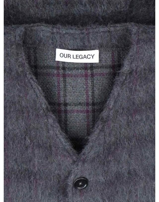 아워 레가시 [해외직구] 26SS 아워레가시 헤어리 울 가디건 M2263CF FUZZED PLUM CHECK HAIRY WOOL MULTICOLOUR 착용컷