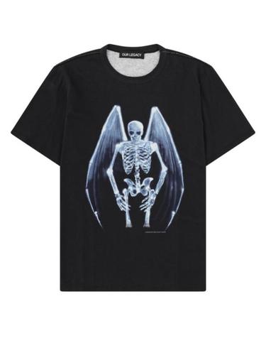 [해외직구] 26SS 아워레가시 뉴 박스 티셔츠 폴른 엔젤 프린트 M2266NF FALLENANGELPRINT Black
