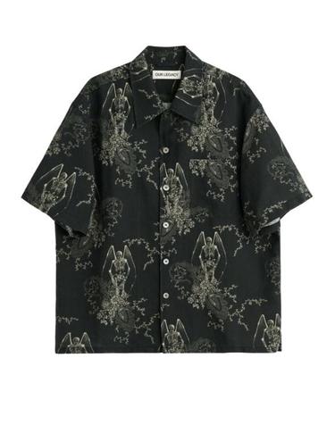 [해외직구] 26SS 아워레가시 에브리 셔츠 숏슬리브 데스 페이즐리 프린트 M2262EDPDEATHPAISLEY Black