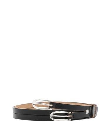 [해외직구] 26FW 아워레가시 트윈 텅 크롬엑셀 레더 벨트 A2258TBC 099 BLACK
