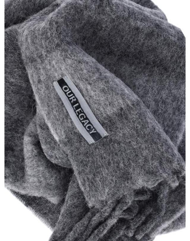 아워 레가시 [해외직구] 26SS 아워레가시 머플러 스카프 A2268ES STATIC STRIPE FUZZY ALPACA GREY 착용컷