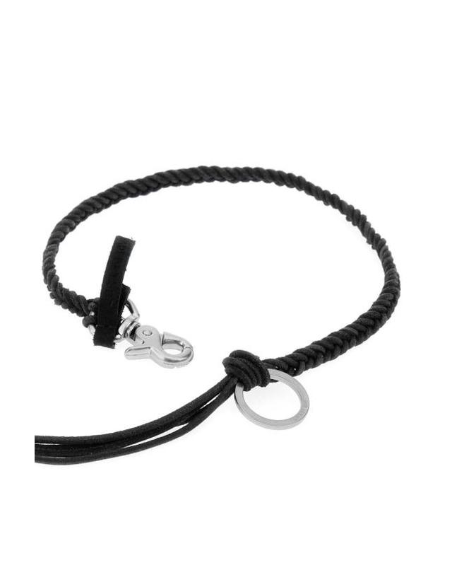 아워 레가시 [해외직구] 26SS 아워레가시 브레이디드 라돈 레더 목걸이 A2268LBL BLACKLEATHER 착용컷