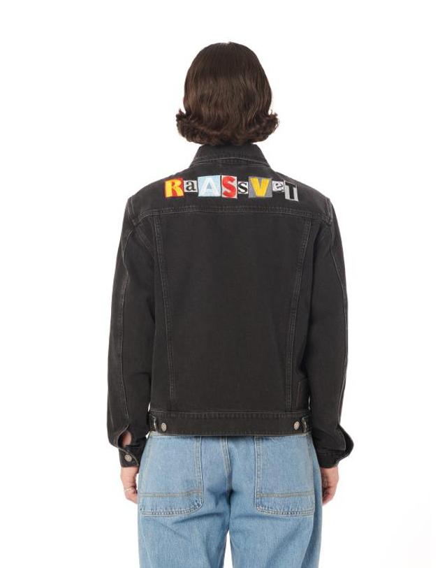 라스벳 [해외직구] 24SS 라스벳 데님 자켓 PACC14J001 1 BLACK 착용컷