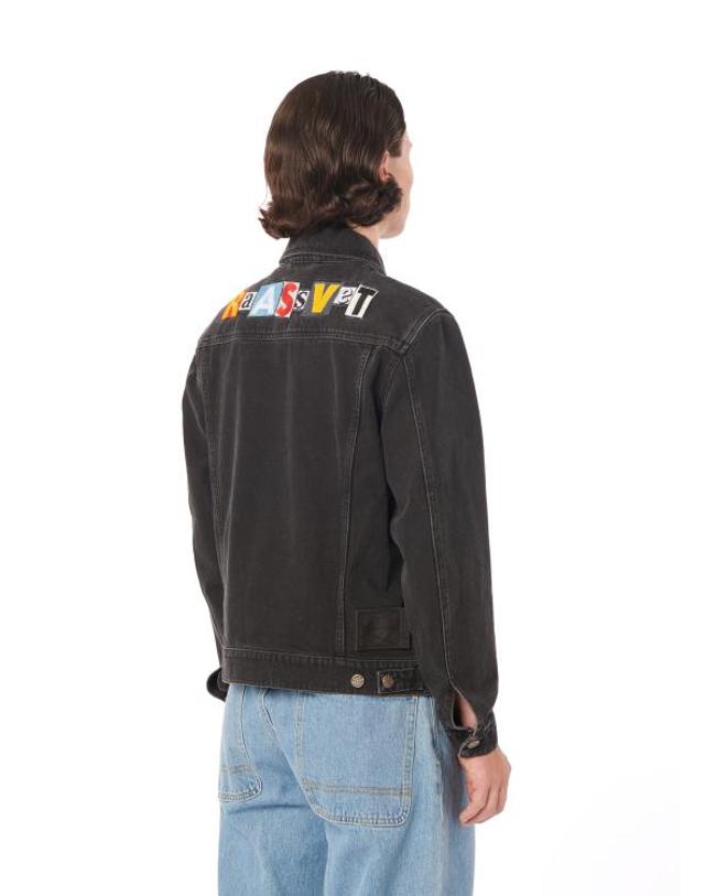 라스벳 [해외직구] 24SS 라스벳 데님 자켓 PACC14J001 1 BLACK 착용컷