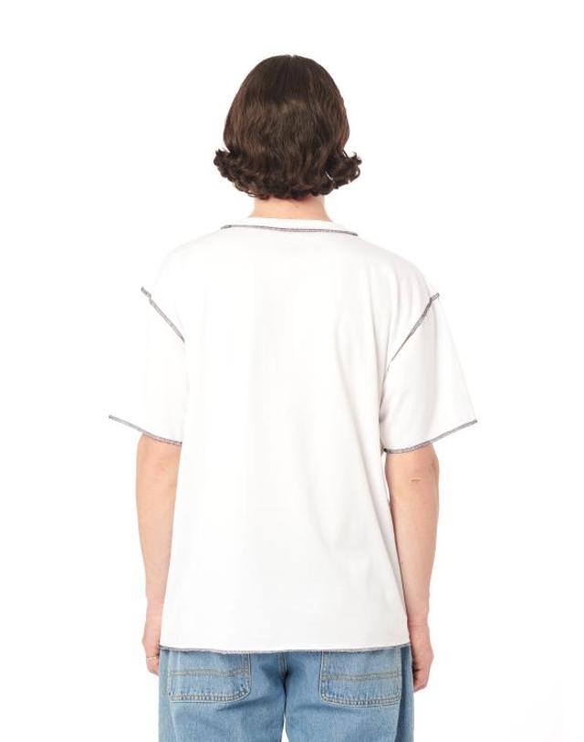 라스벳 [해외직구] 24SS 라스벳 반팔 티셔츠 PACC14T005 4 WHITE 착용컷