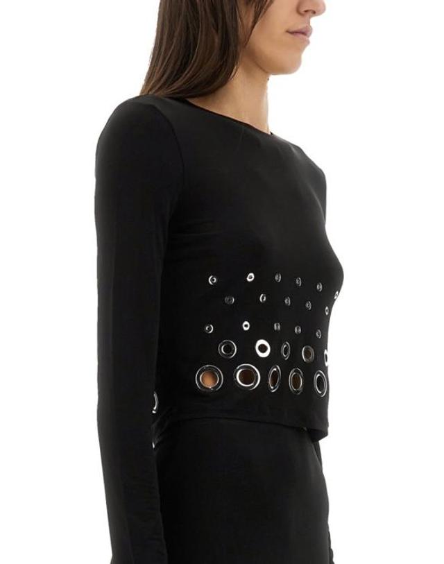 파코라반 [해외직구] 25SS 파코라반 긴팔 티셔츠 25PJTO047CU0014 P001 Black 착용컷