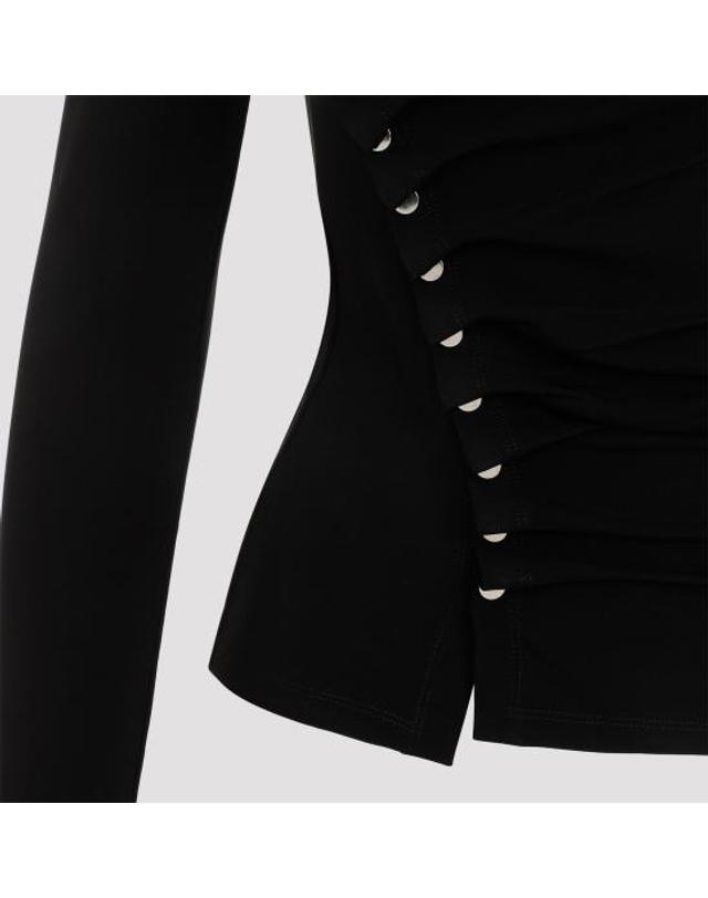 파코라반 [해외직구] 26SS 파코라반 긴팔 티셔츠 24AJTO708VI0386 P001 BLACK 착용컷