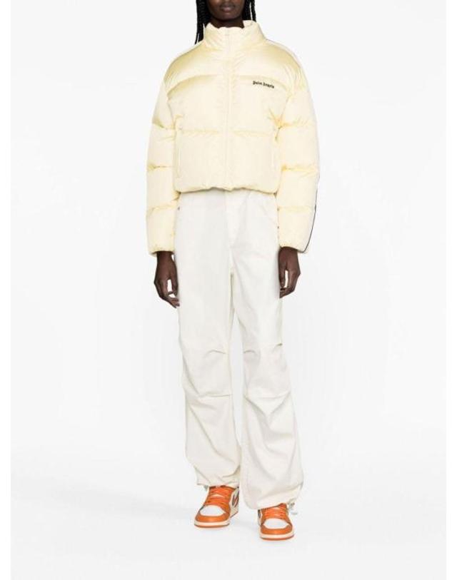 팜엔젤스 [해외직구] 23FW 팜앤젤스 패딩 PWED018F23FAB0010410 Light Yellow 착용컷