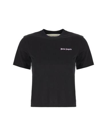 [해외직구] 24FW 팜앤젤스 반팔 티셔츠 PWAA044F24JER001 1036 BLACK LILAC