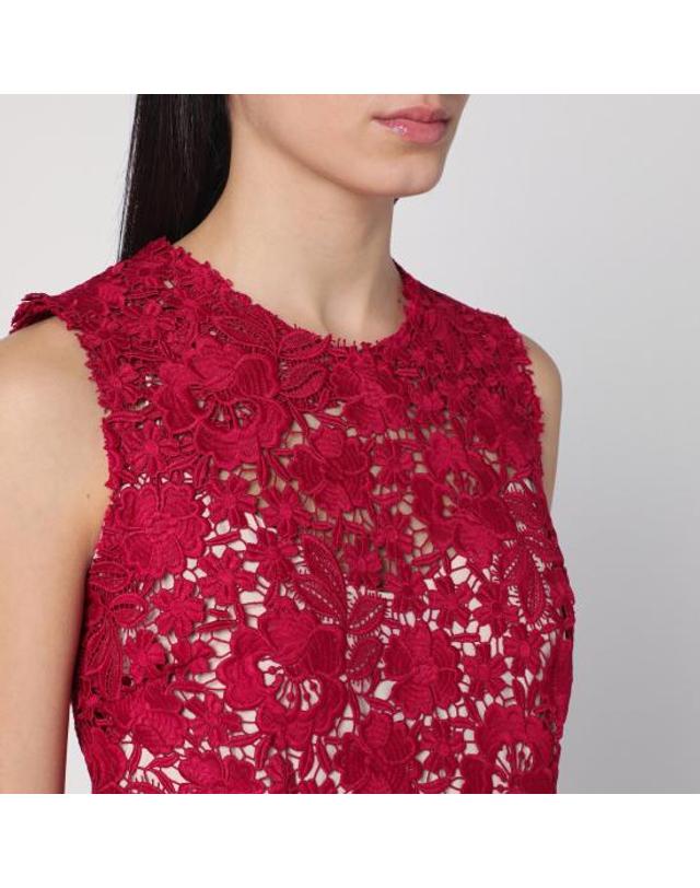 패로슈 [해외직구] 25SS 파로쉬 미디 원피스 D726018CO Red 착용컷