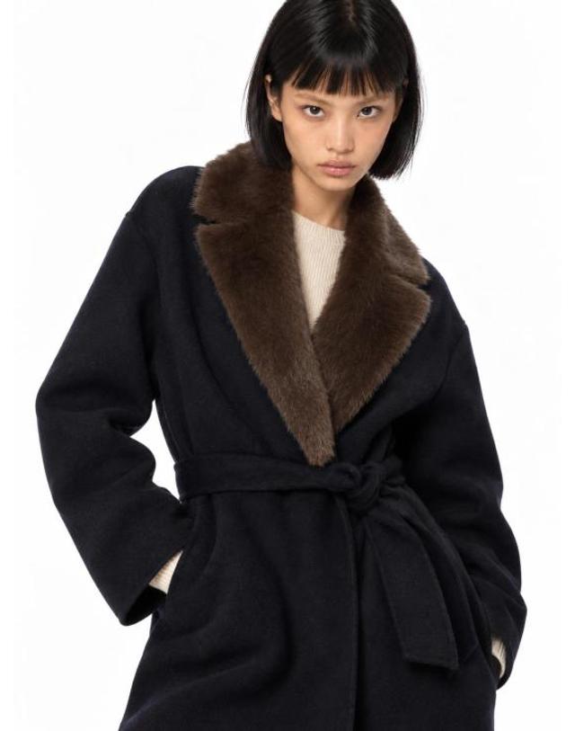 패로슈 [해외직구] 26FW 파로쉬 코트 D431880LEAK26 012 BLU 착용컷