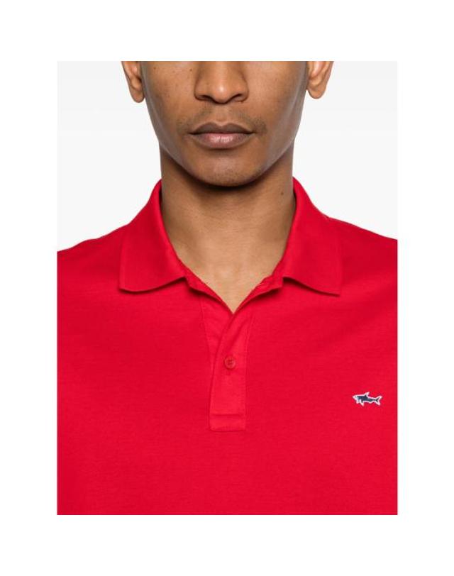 폴앤샥 [해외직구] 26FW 폴앤샤크 폴로 티셔츠 99311001 577 RED 착용컷