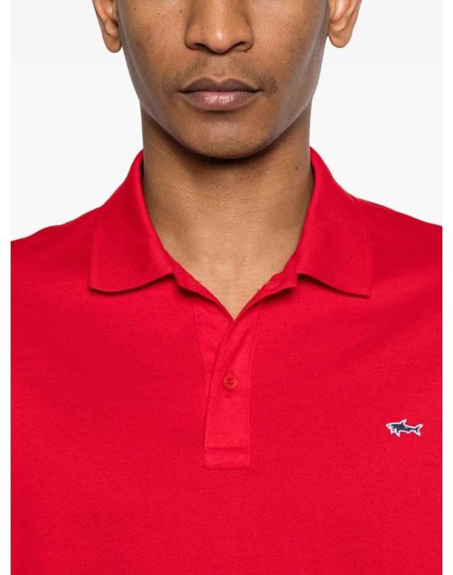 폴앤샥 [해외직구] 26FW 폴앤샤크 폴로 티셔츠 99311001577 Red 착용컷
