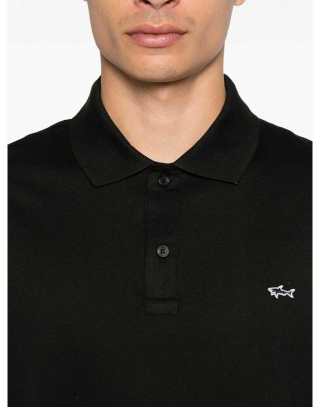 폴앤샥 [해외직구] 26FW 폴앤샤크 폴로 티셔츠 99311001011 Black 착용컷