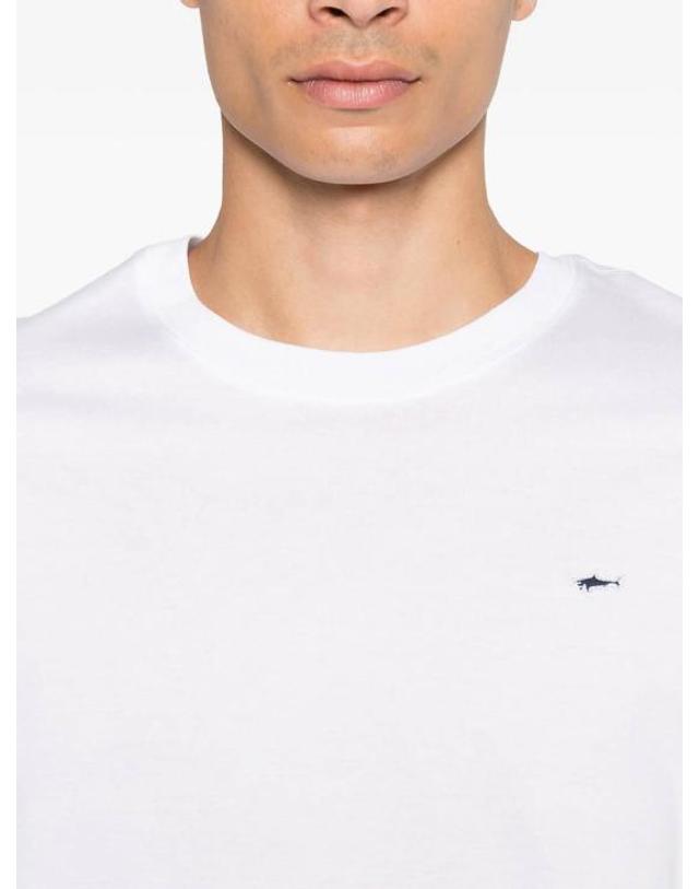 폴앤샥 [해외직구] 26FW 폴앤샤크 반팔 티셔츠 99311005010 WHITE 착용컷