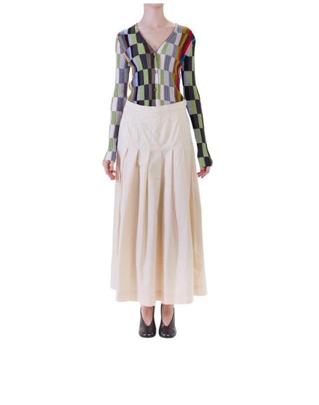 폴스미스 [해외직구] 26SS 폴 스미스 롱 스커트 W1R 309S V02994 CREMA 착용컷
