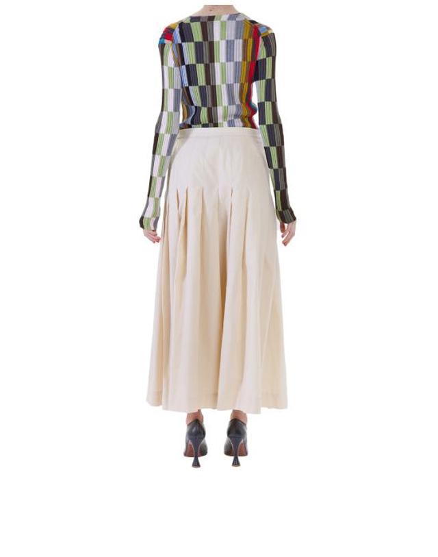 폴스미스 [해외직구] 26SS 폴 스미스 롱 스커트 W1R 309S V02994 CREMA 착용컷