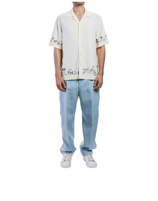 폴스미스 [해외직구] 26SS 폴 스미스 반팔 셔츠 M1R 905UE V03036 04 OFF WHITE 착용컷