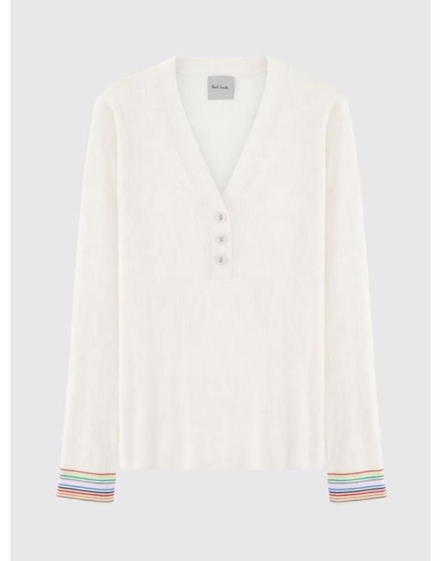 폴스미스 [해외직구] 26SS 폴 스미스 스웨터 W1R667NV11216 02 White 착용컷