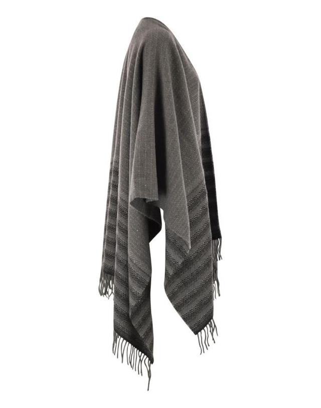 페세리코 [해외직구] 25FW 페세리코 케이프 S31523C0CC655 971 GREY 착용컷