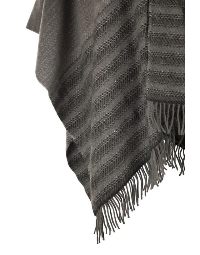 페세리코 [해외직구] 25FW 페세리코 케이프 S31523C0CC655 971 GREY 착용컷