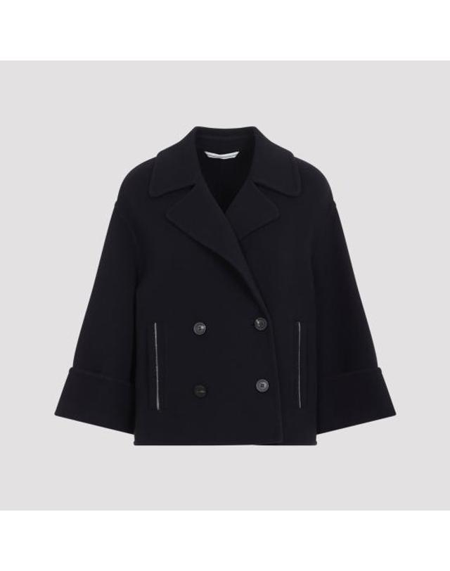 페세리코 [해외직구] 26FW 페세리코 코트 A21080E 03197 262 BLU UNIVERSO 착용컷