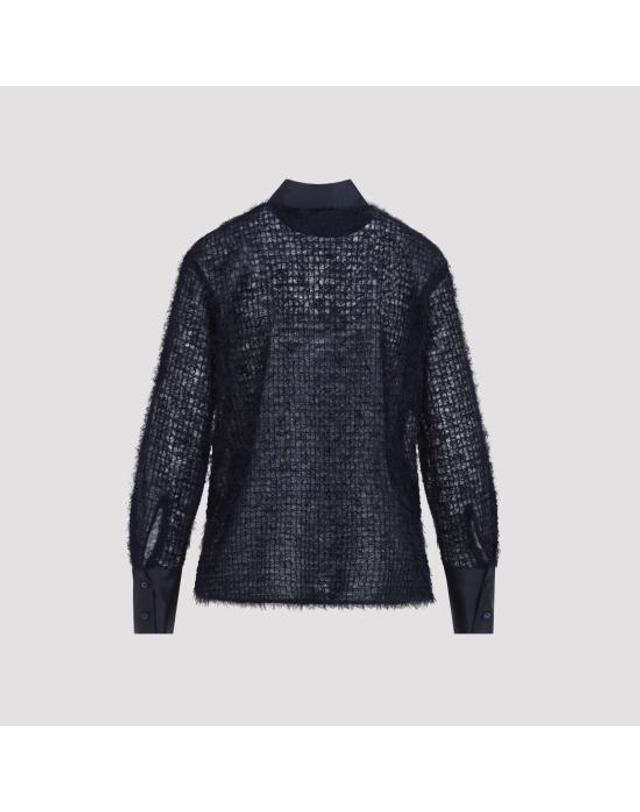 페세리코 [해외직구] 26FW 페세리코 블라우스 A06264DA7272 A61 BLUE 착용컷