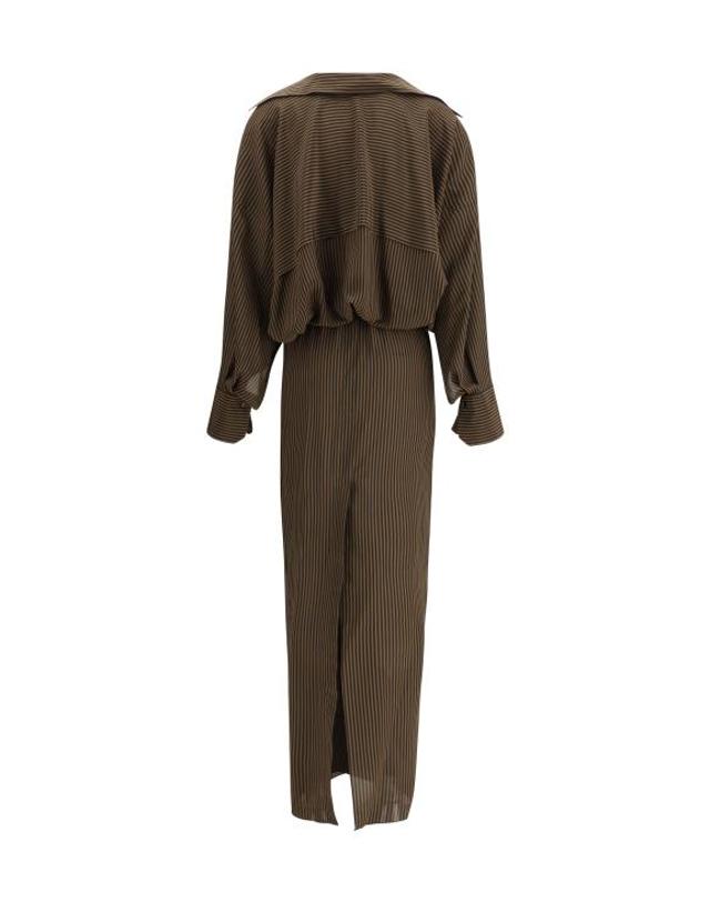 페타르 페트로브 [해외직구] 25FW 페타르 페트로브 미디 원피스 F25TD2BROWNBLACK BROWN BLACK STRIPE 착용컷