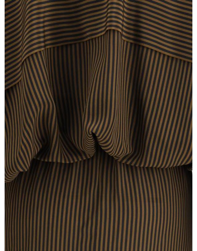 페타르 페트로브 [해외직구] 25FW 페타르 페트로브 미디 원피스 F25TD2BROWNBLACK BROWN BLACK STRIPE 착용컷