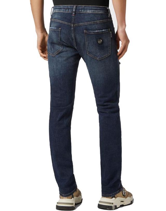 필립플레인 [해외직구] 23FW 필립 플레인 데님 팬츠 FACCMDT3547PDE004N 09GD denim 착용컷