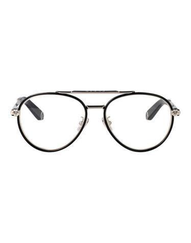 [해외직구] 25SS 필립 플레인 안경 VPP137M 0Z42 SILVER BLACK