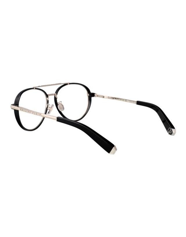 필립플레인 [해외직구] 25SS 필립 플레인 안경 VPP137M 0Z42 SILVER BLACK 착용컷