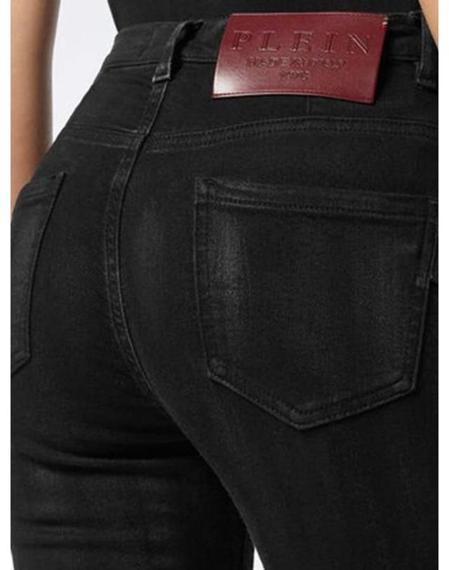 필립플레인 [해외직구] 25FW 필립 플레인 스트레이트 팬츠 FAECWDT2828PDE004N02BR DENIM 착용컷