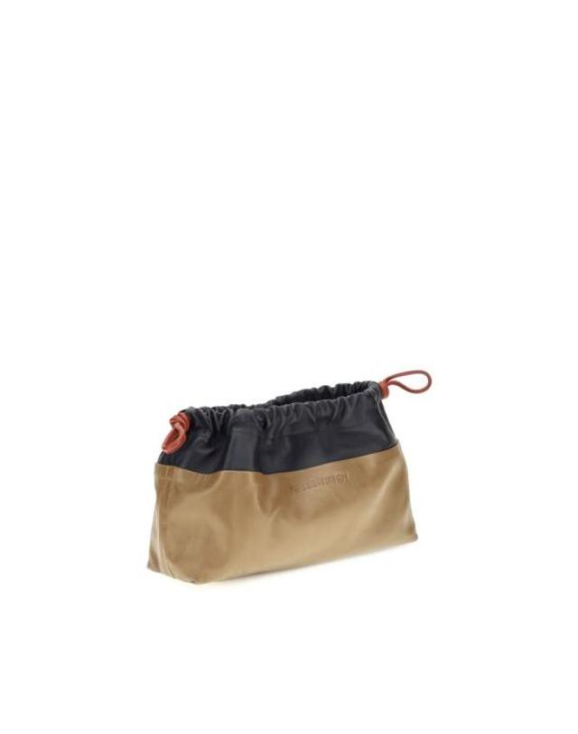 피에르 하디 [해외직구] 26FW 피에르하디 클러치 파우치 PIVV09NNAVYCAMELRBB BEIGE 착용컷