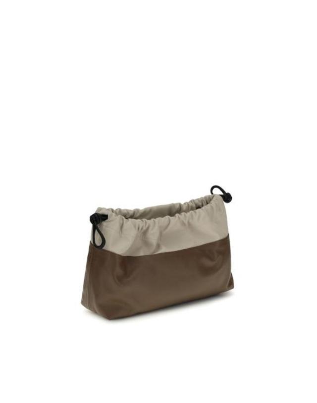 피에르 하디 [해외직구] 26SS 피에르하디 클러치 파우치 PIVV09NCAMELOFFWHBB BROWN 착용컷