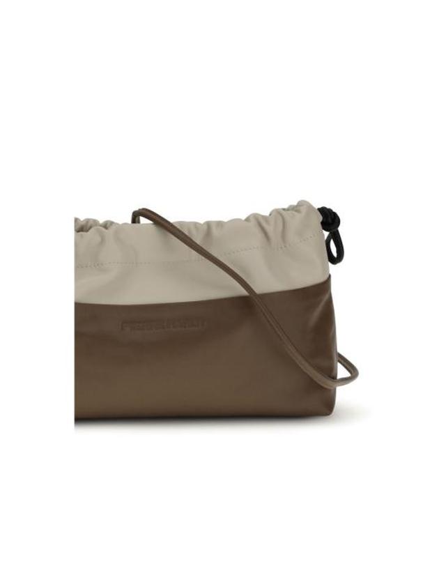 피에르 하디 [해외직구] 26SS 피에르하디 클러치 파우치 PIVV09NCAMELOFFWHBB BROWN 착용컷